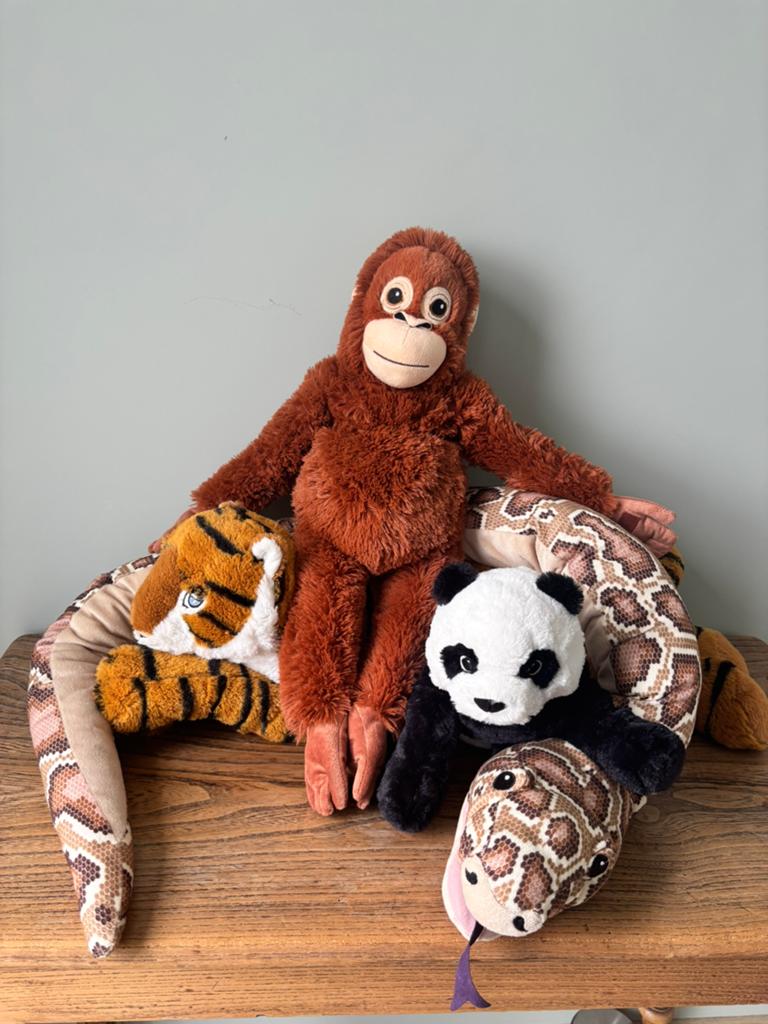 Ikea djungelskog aap, slang, panda en tijger, Ophalen, Nieuw, Aap, IKEA