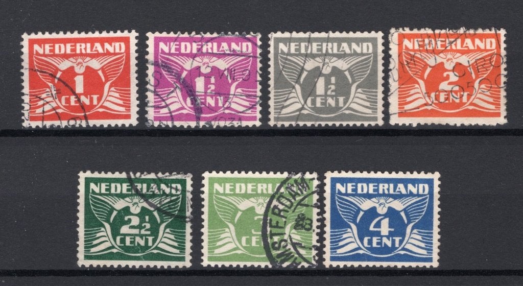 PAYS-BAS 170/176 estampillés 1926-1935 - Colombe volante -1, Envoi, Jusqu'à 1940, Affranchi