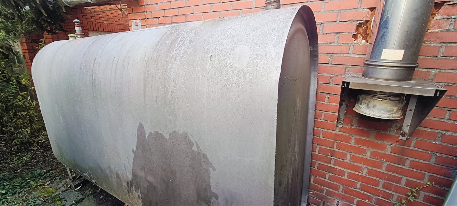 Bovengrondse, gereinigde mazouttank, Ophalen