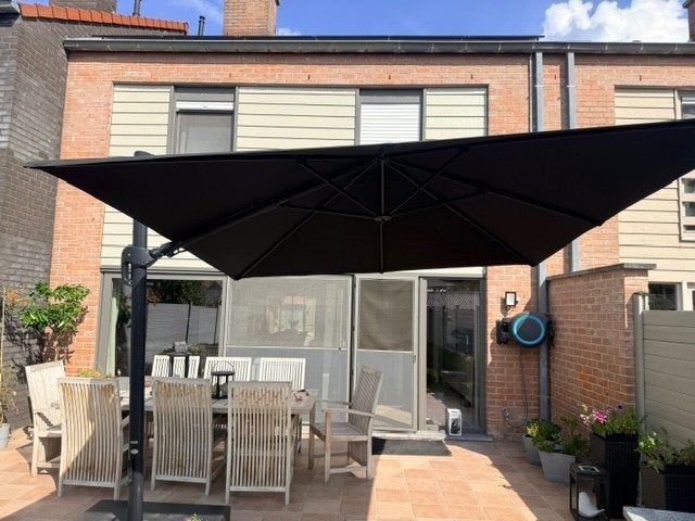Zweefparasol 3mx3m, Tuin en Terras, Parasols, Ophalen, Nieuw, Zweefparasol, Kantelbaar