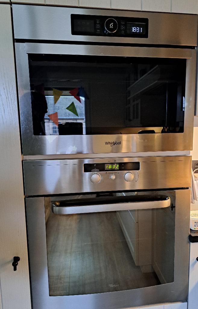 Inbouwoven en combimicrogolf Whirlpool, Elektronische apparatuur, Ovens, Ophalen, Whirlpool, Gebruikt, Oven