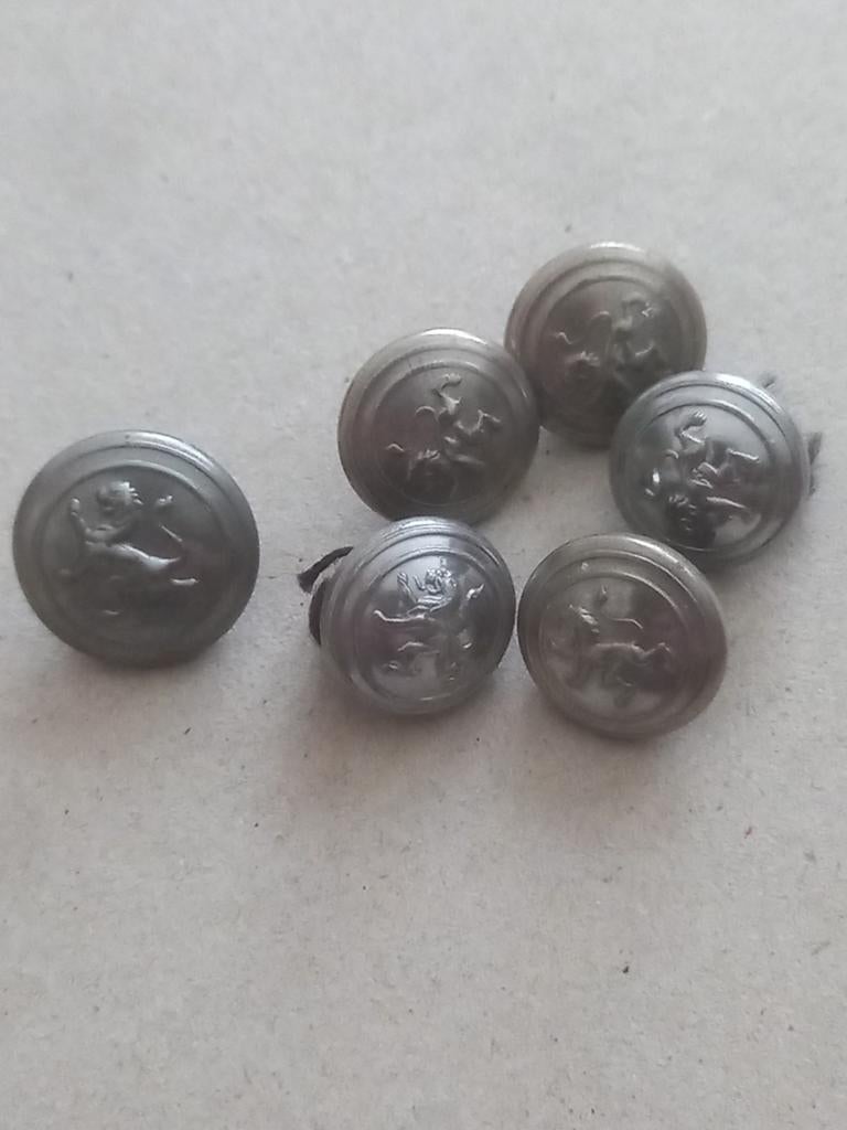 Set van 6 uniformknopen, Verzamelen, Ophalen of Verzenden