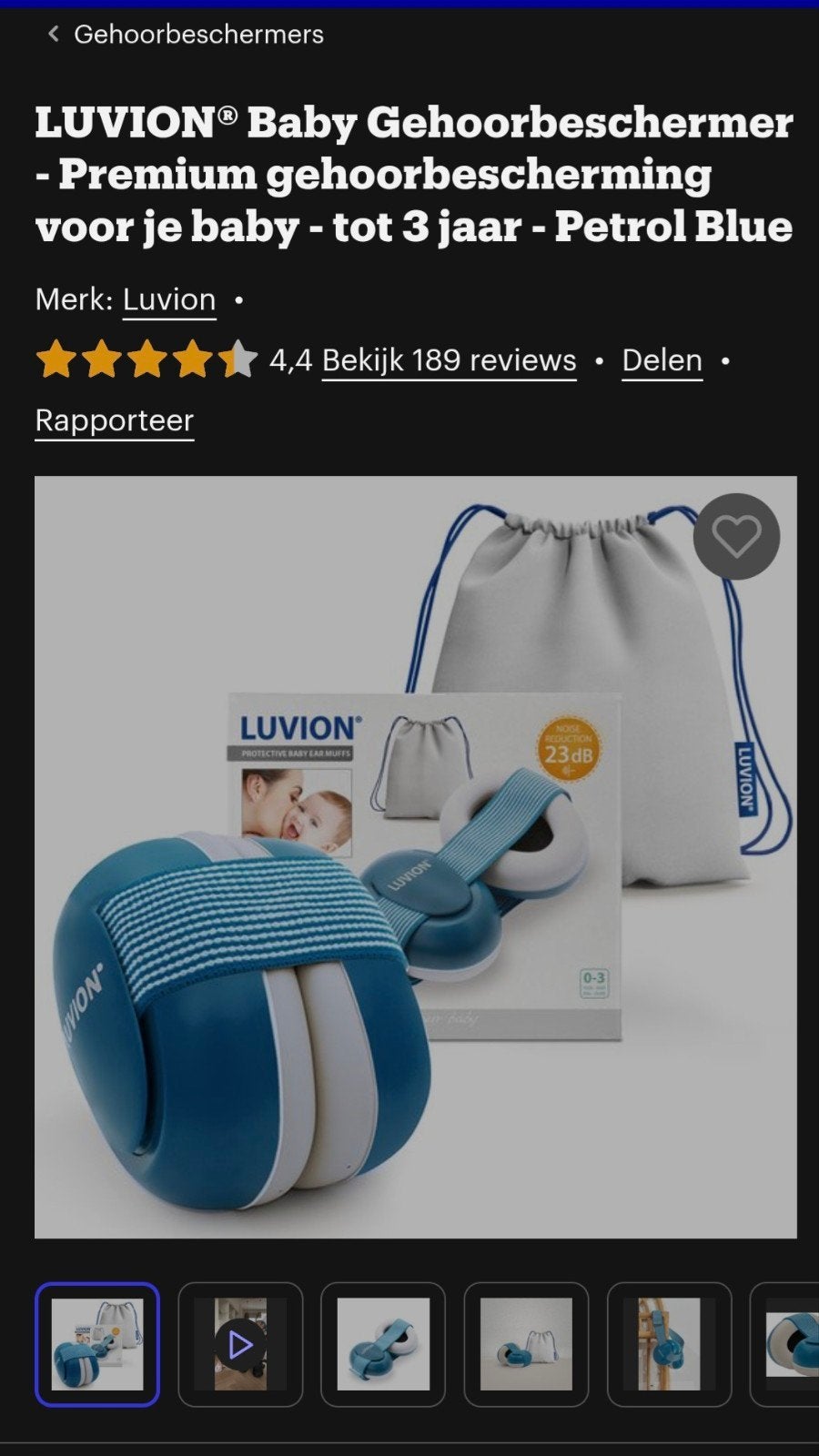 oorbescherming baby, Ophalen
