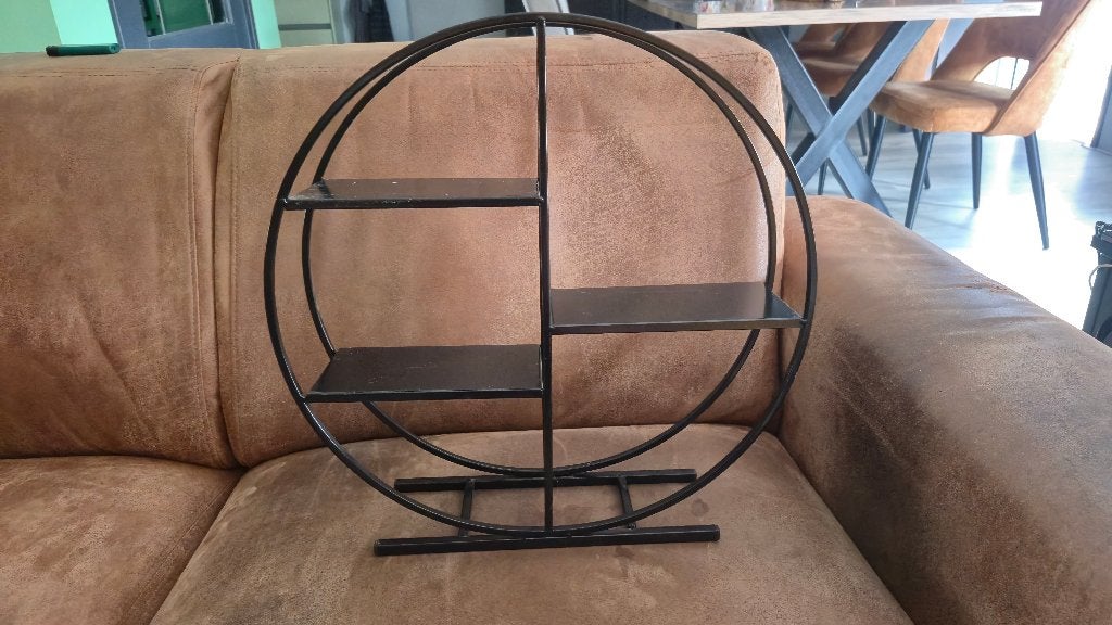 Zwart rond metalen rek, Zwart, Ophalen of Verzenden, Zo goed als nieuw, Metaal