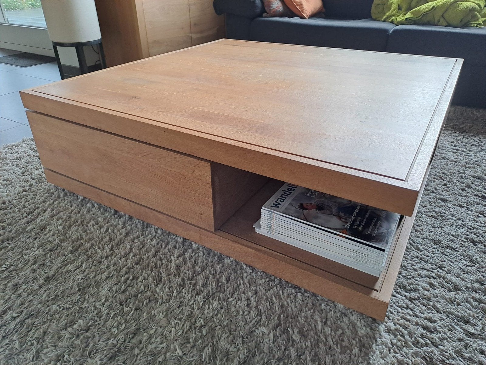 Table basse Ethnicraft, chêne massif, à l'état neuf, Maison & Meubles, Tables | Tables de salon, Comme neuf, Moins de 50 cm, 100 à 150 cm
