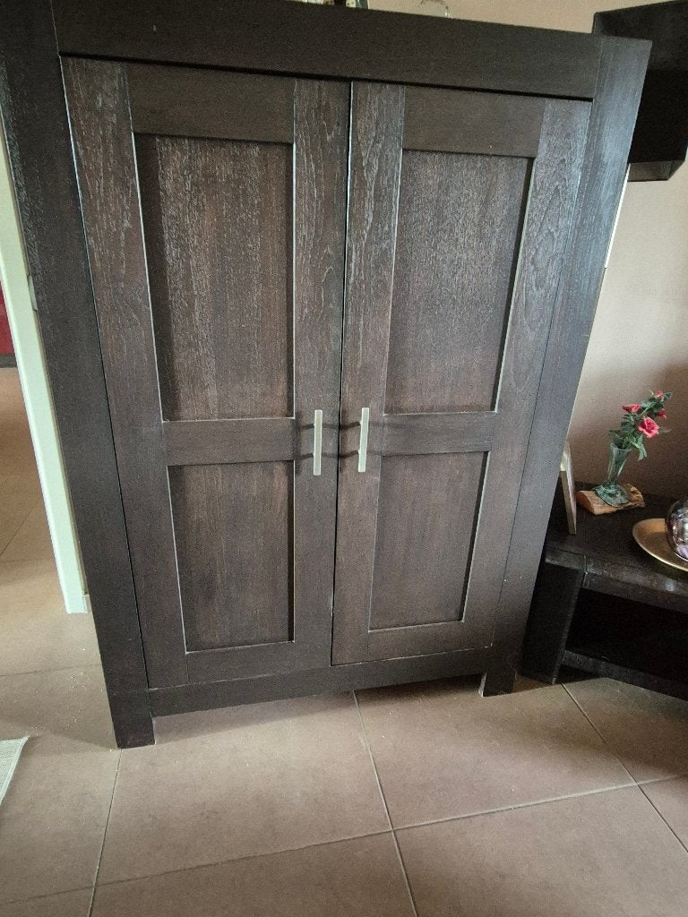 Computerkast in teak, Ophalen, Gebruikt, 70 tot 120 cm, Tijdloos