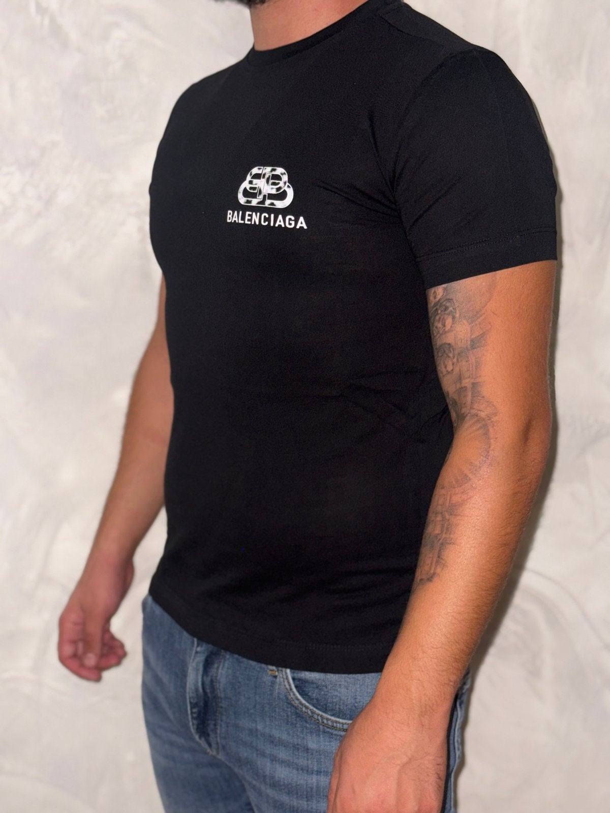 Balenciaga t-shirt mannen, Enlèvement ou Envoi, Neuf, Taille 46 (S) ou plus petite, Noir