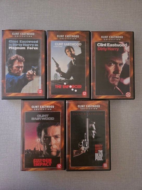 5 x VHS Clint Eastwood., Cd's en Dvd's, Ophalen of Verzenden, Zo goed als nieuw, Actie en Avontuur, VHS