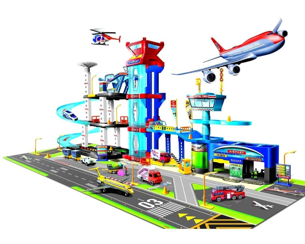 Speed Track – airportset, Kinderen en Baby's, Ophalen of Verzenden, Zo goed als nieuw, Jongen of Meisje