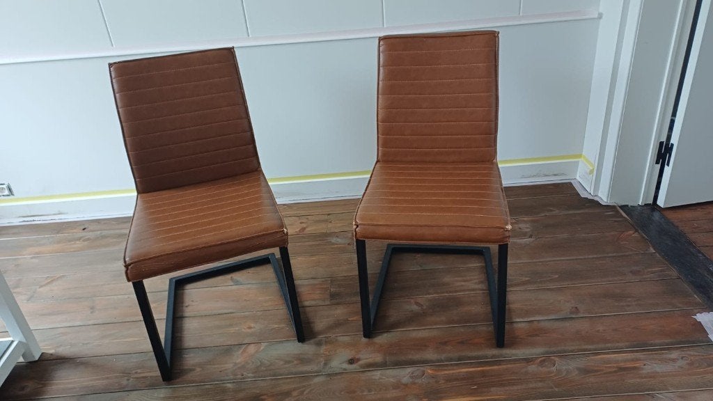 stoelen, Ophalen, Gebruikt, Twee, Bruin