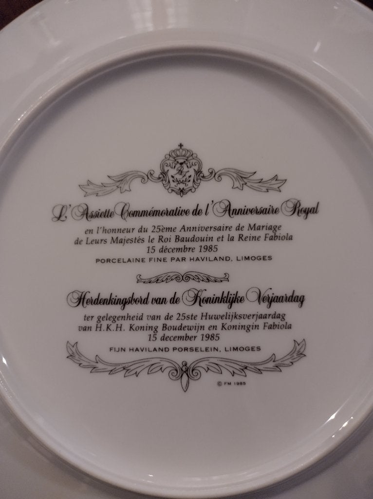 Herdenkingsbord Koninklijke verjaardag 1985, Verzamelen, Ophalen of Verzenden, Nieuw, Servies