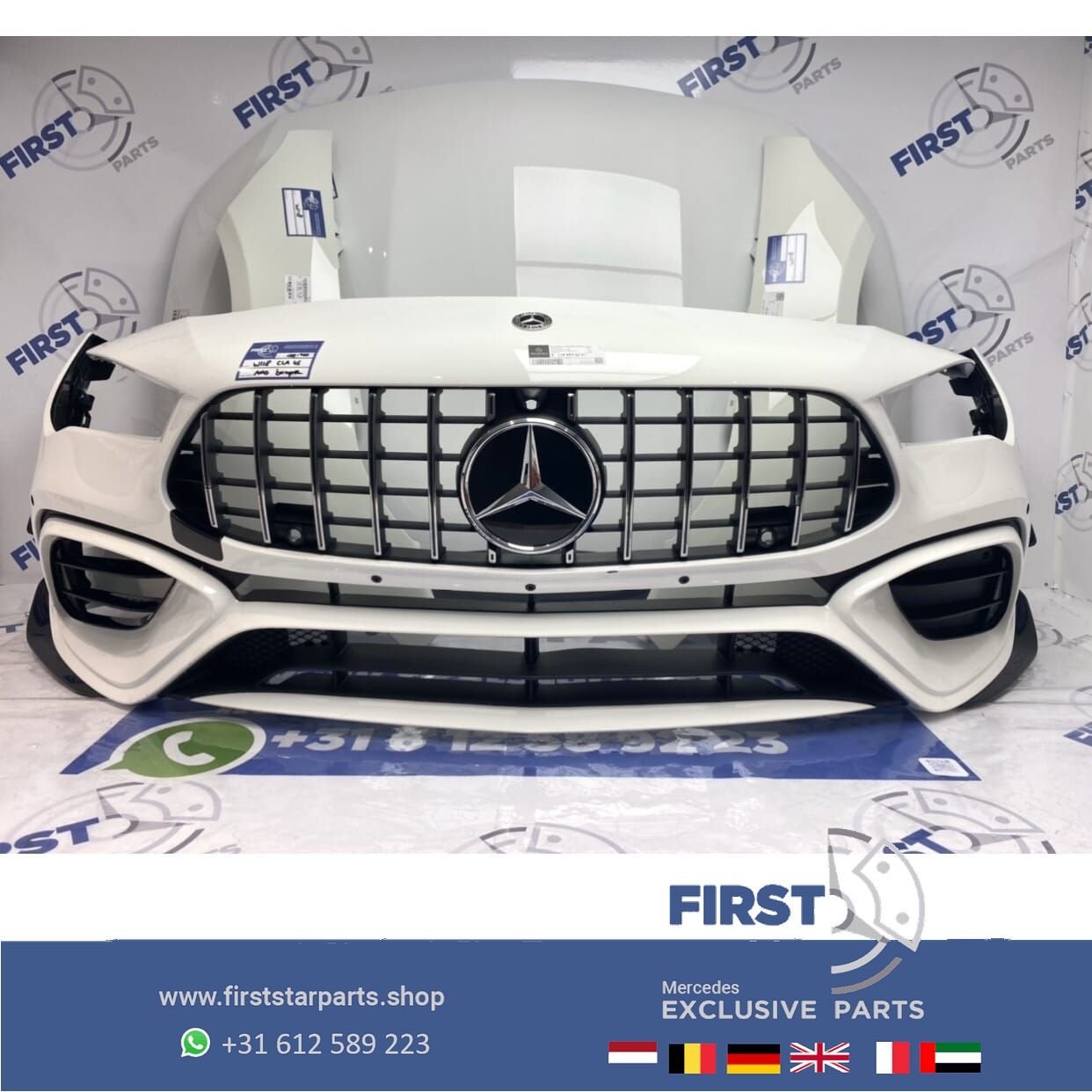 W118 C118 CLA45 S AMG VOORKOP WIT origineel Mercedes CLA 45, Utilisé, -, Avant, -