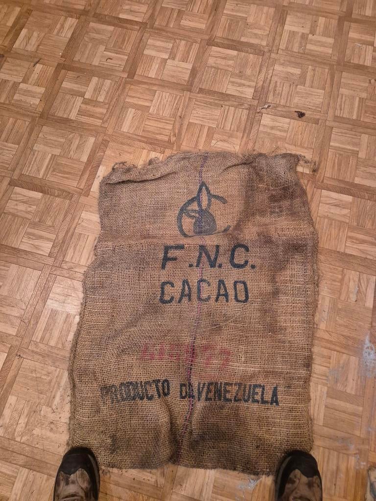 Vintage Cacao jute zak – Venezuela – F.N.C. CACAO, Ophalen