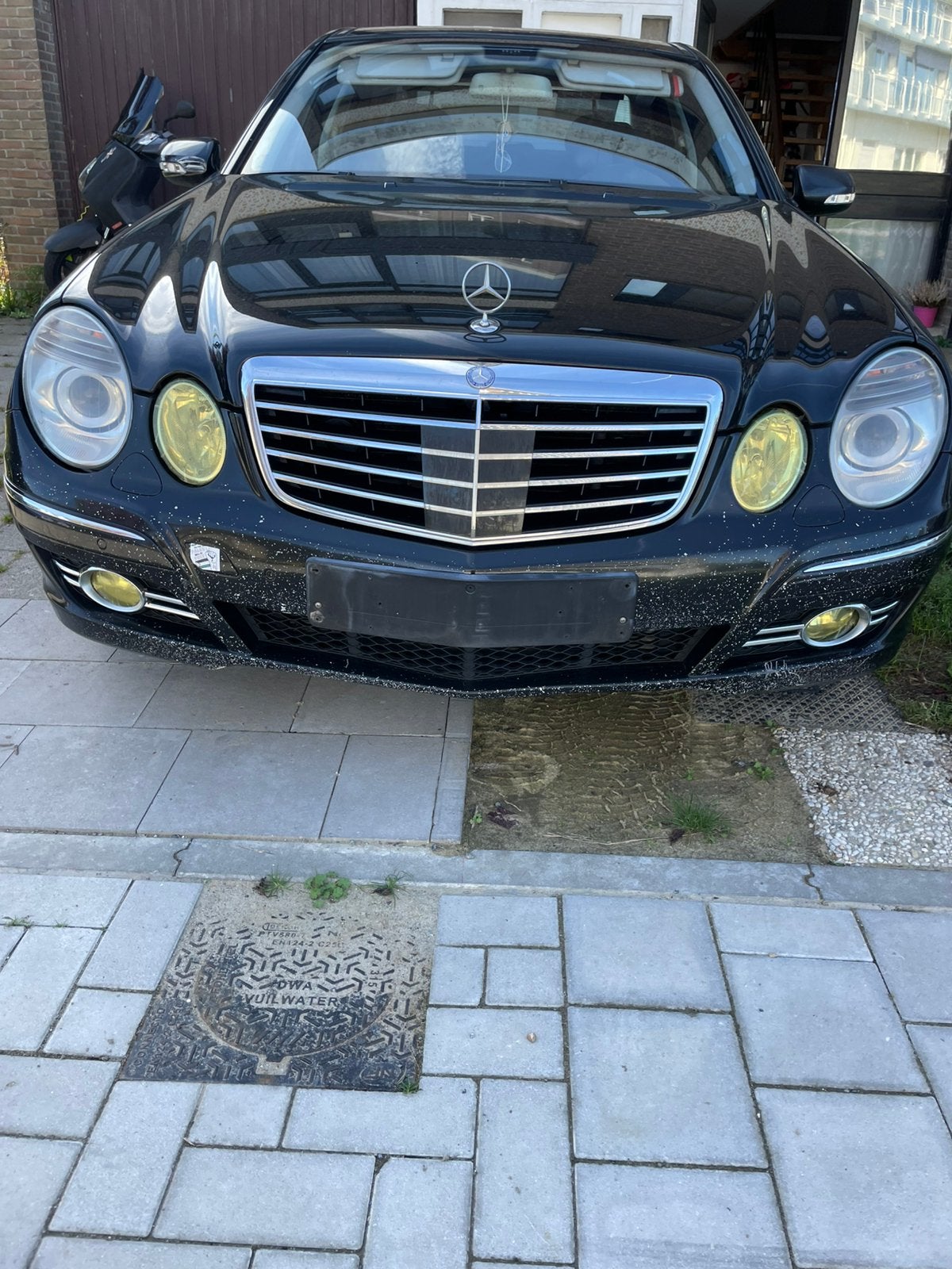 Mercedes E280 Avant-Garde full V6 sport pack 2007 Panorama, Auto's, Automaat, Zwart, Zwart, Leder