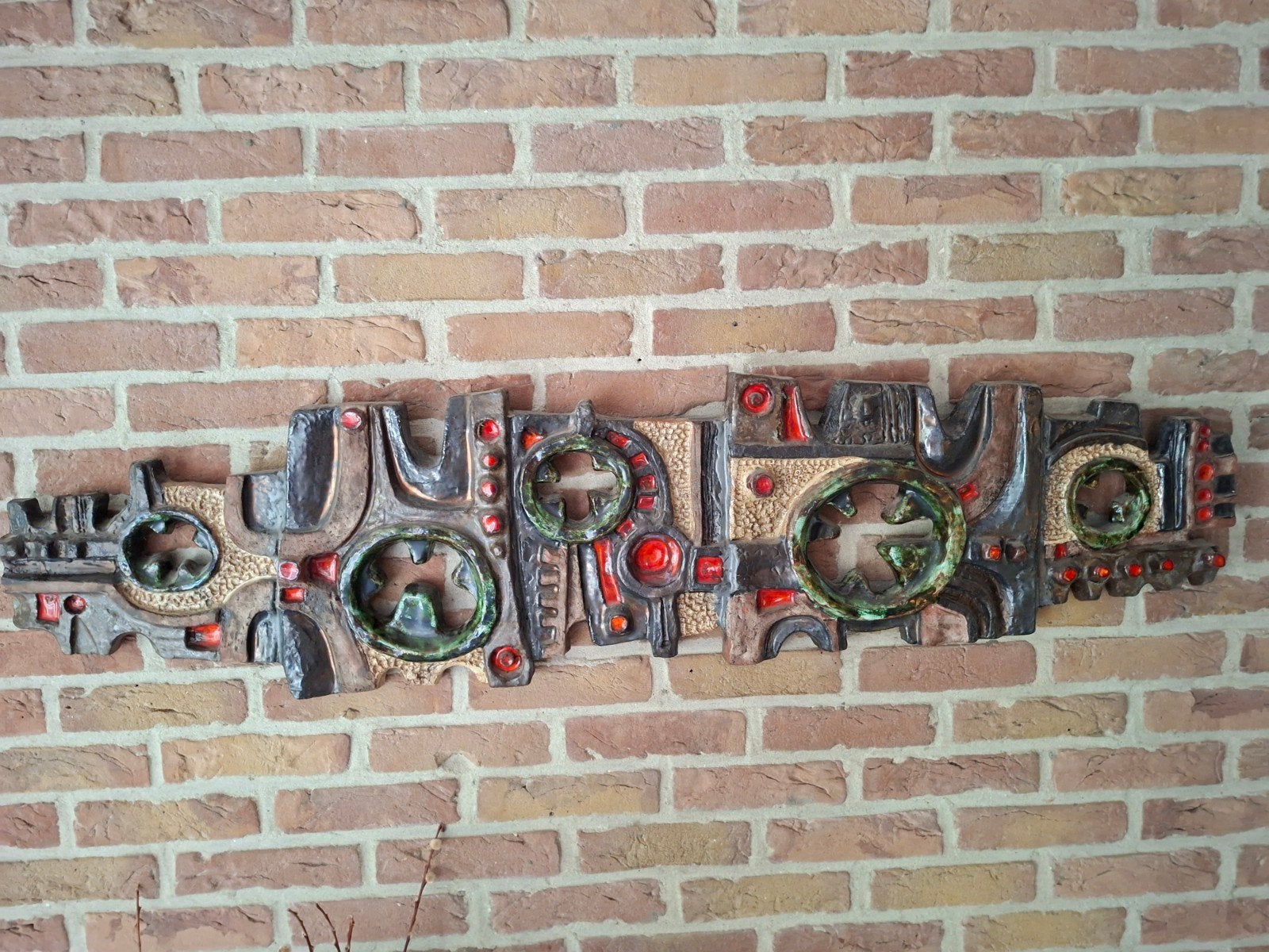 Sculpture murale en céramique, 32 cm, Comme neuf, Enlèvement, Pierre/céramique