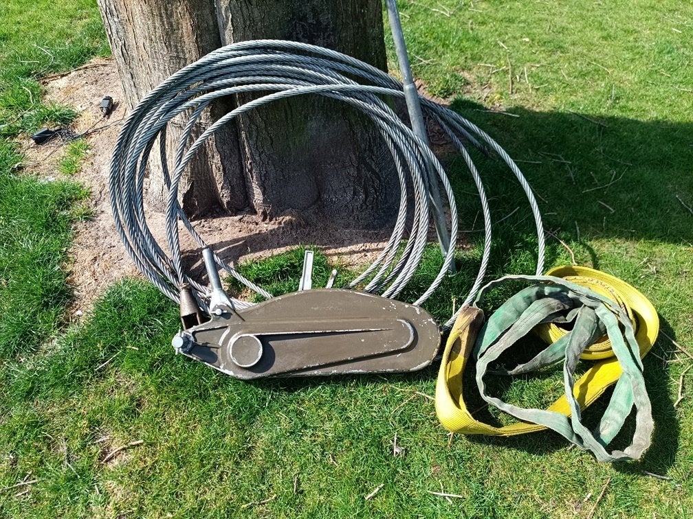 kabel takel/ tirfor, Ophalen, Gebruikt, Handmatig