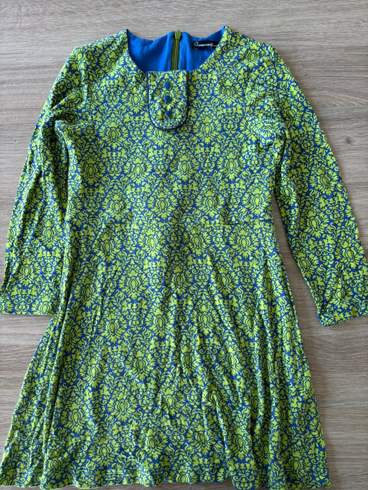 Jurk blauw/groen maat 116, Glamorous by Strass (doos 1), Ophalen of Verzenden, Zo goed als nieuw, Meisje, Jurk of Rok
