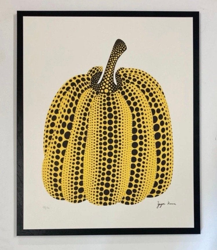 Yayoi Kusama: lithografie 40 bij 50 cm. Ingelijst verkocht, Ophalen of Verzenden, Lithografie