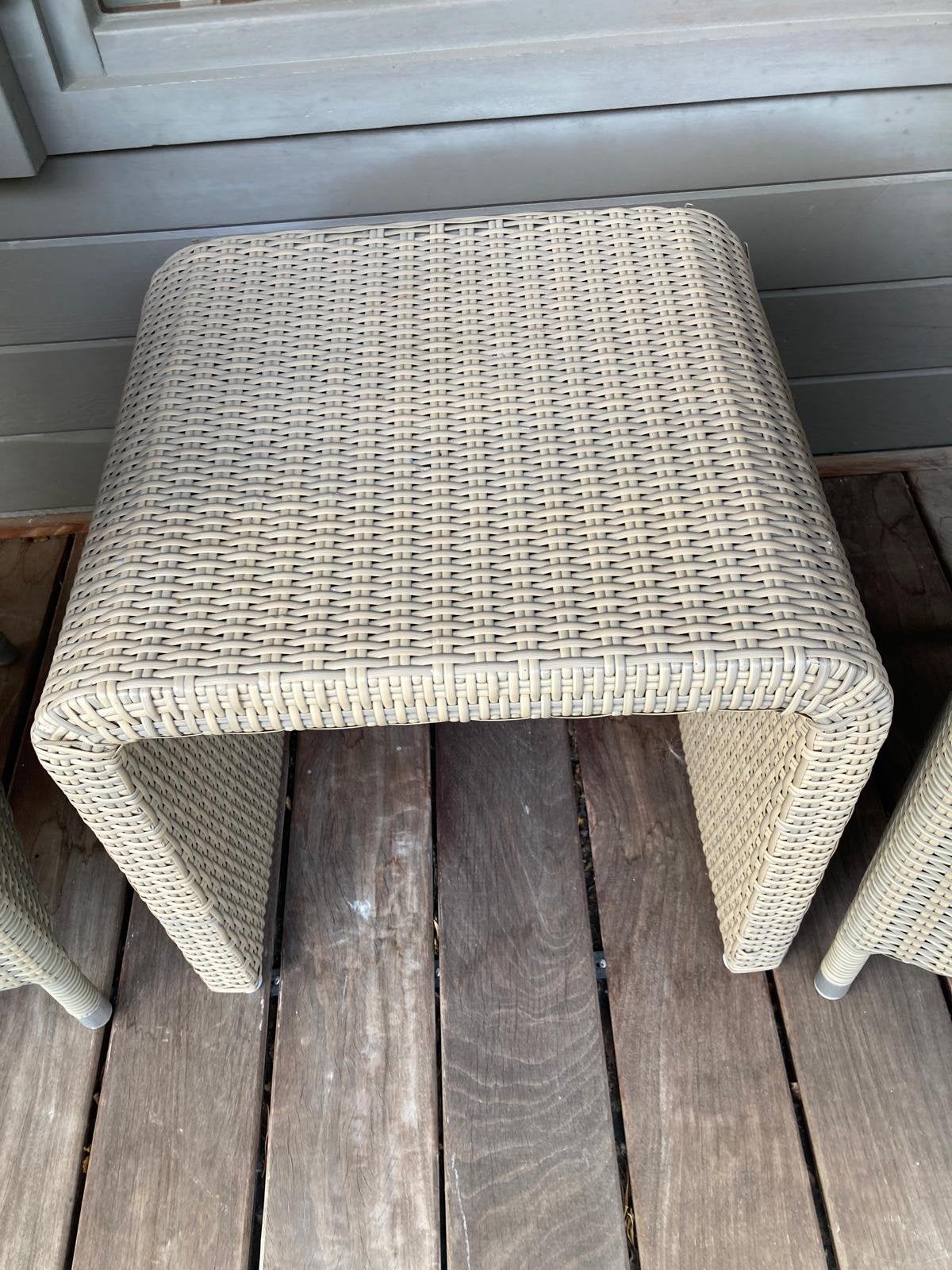 Rotan Zeteltjes met bijpassend tafel, Tuin en Terras, Ophalen, Zo goed als nieuw, Rotan