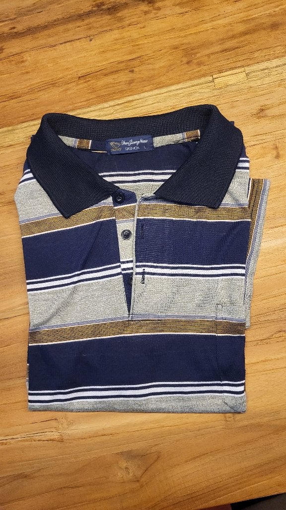 Gestreepte herenpolo, Kleding | Heren, Ophalen, Gedragen, Maat 52/54 (L), Meerkleurig