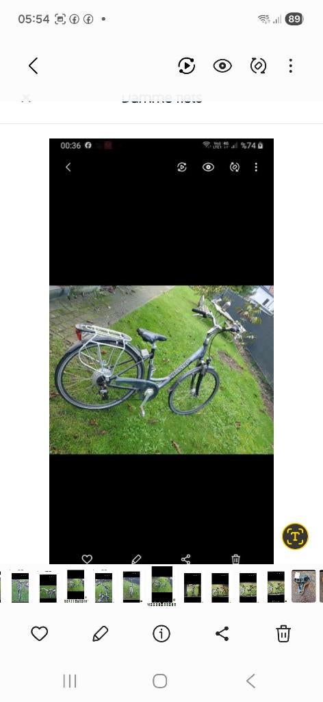 Damme fiets, Enlèvement
