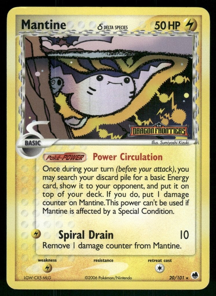 Mantine δ 20/101 - Dragon Frontiers (Reverse Holo) (NM), Envoi, Utilisé