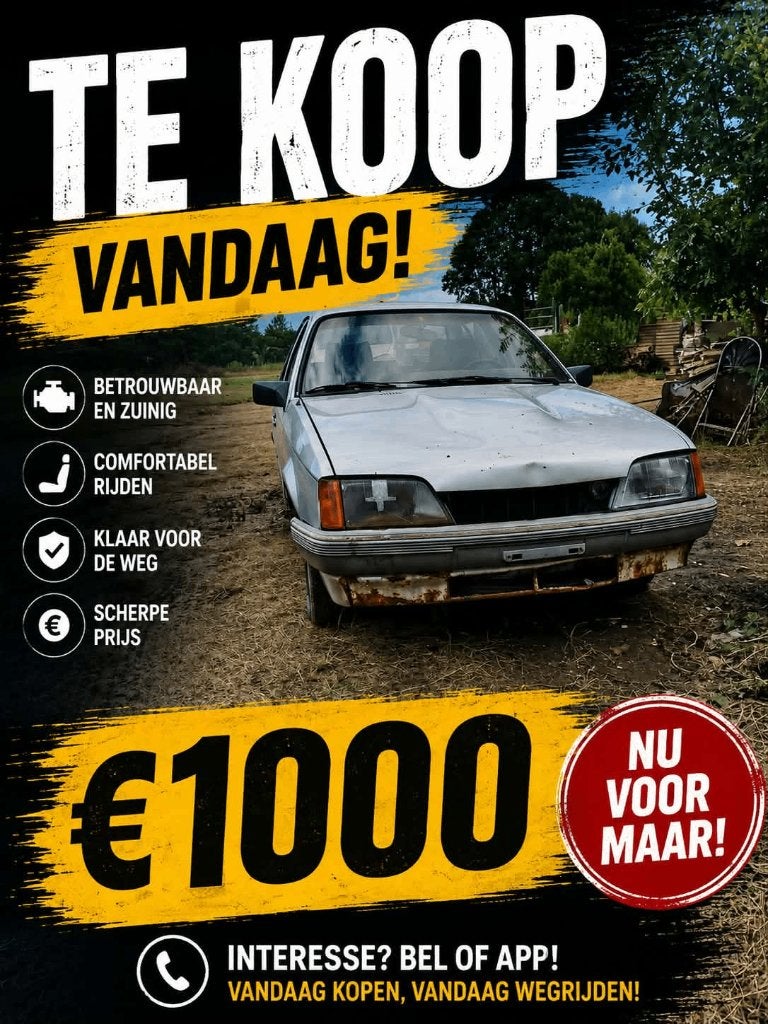 Opel rekord  oltimer, Particulier, Te koop
