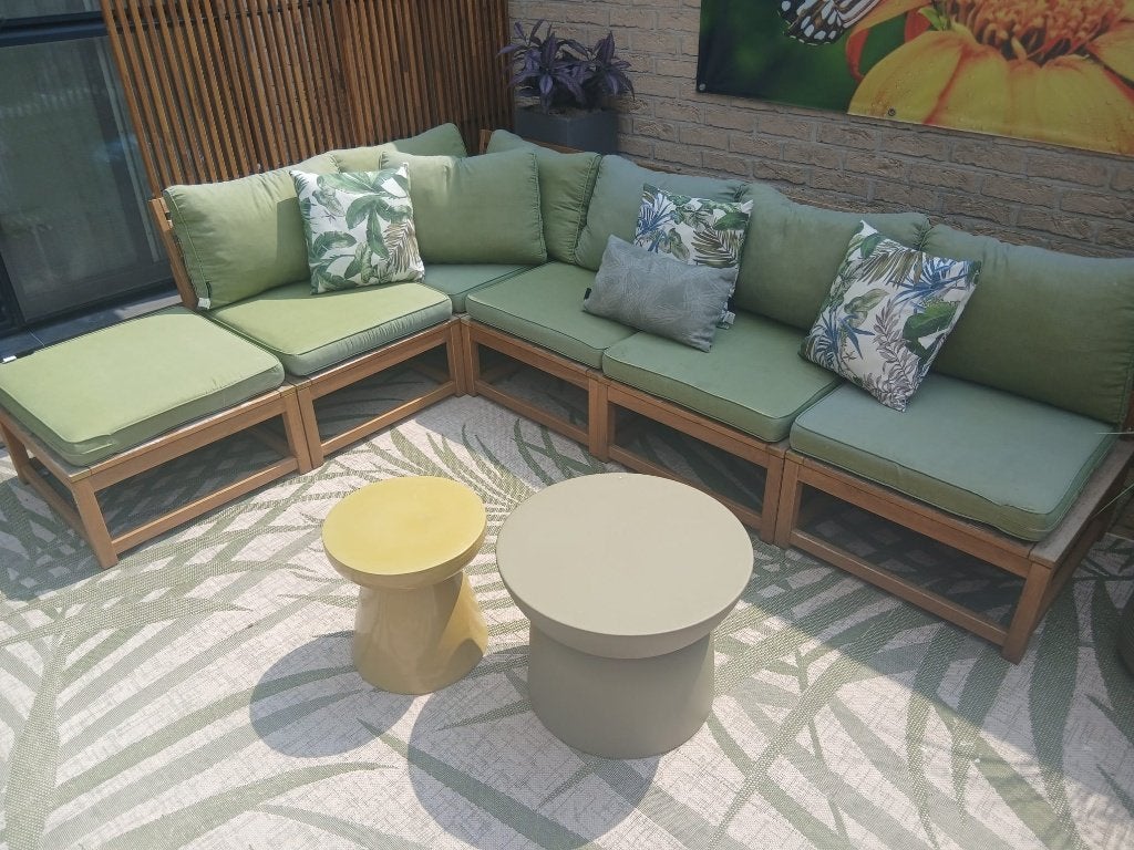 1 jaar oude Ikea NÄMMARÖ lounge met Maddison kussens, Jardin & Terrasse, Ensembles de jardin, Banque, Enlèvement, Bois, Sets de jardin