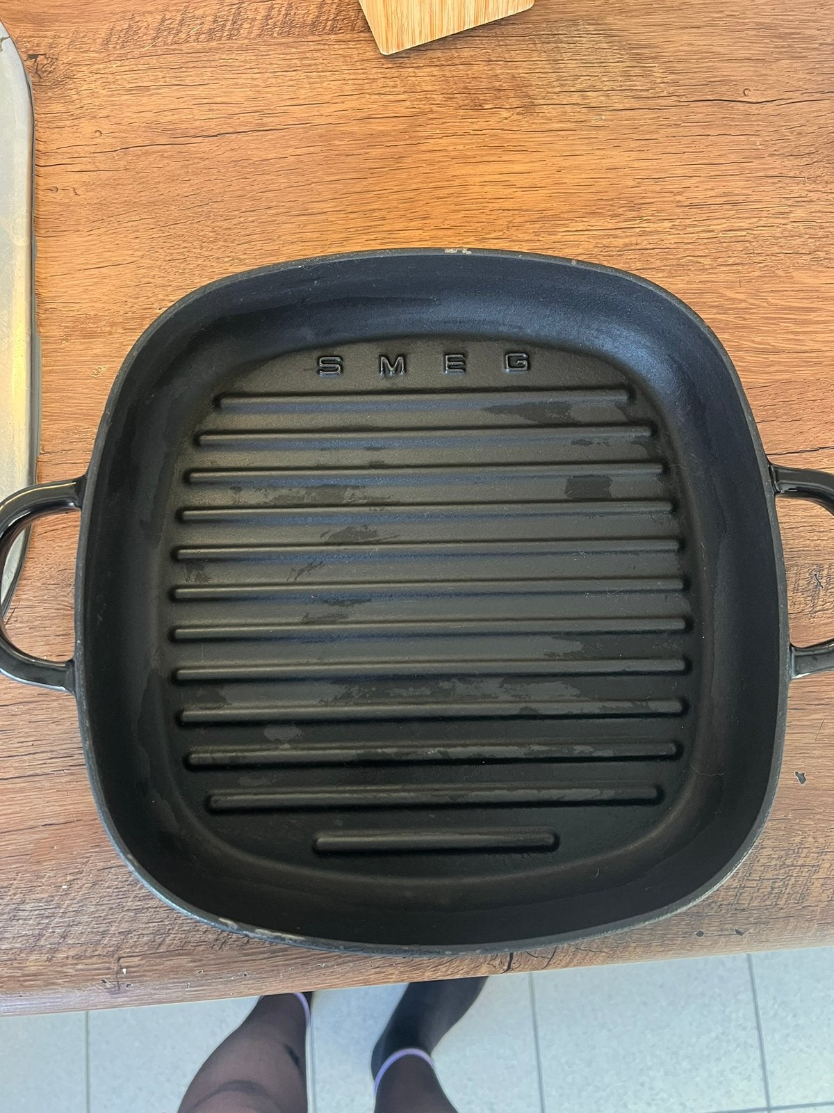 SMEG grillpan, Ophalen, Zo goed als nieuw, Steen/keramiek, Braadpan