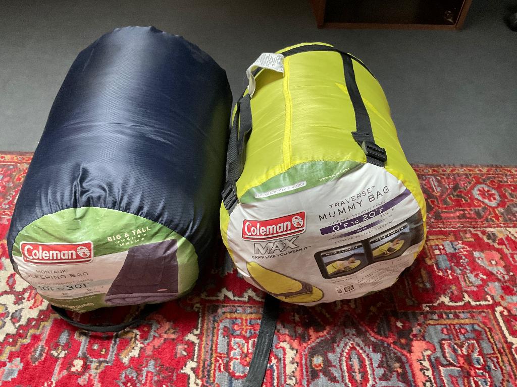 COLEMAN Super slaapzakken, Caravans en Kamperen, Ophalen, Zo goed als nieuw