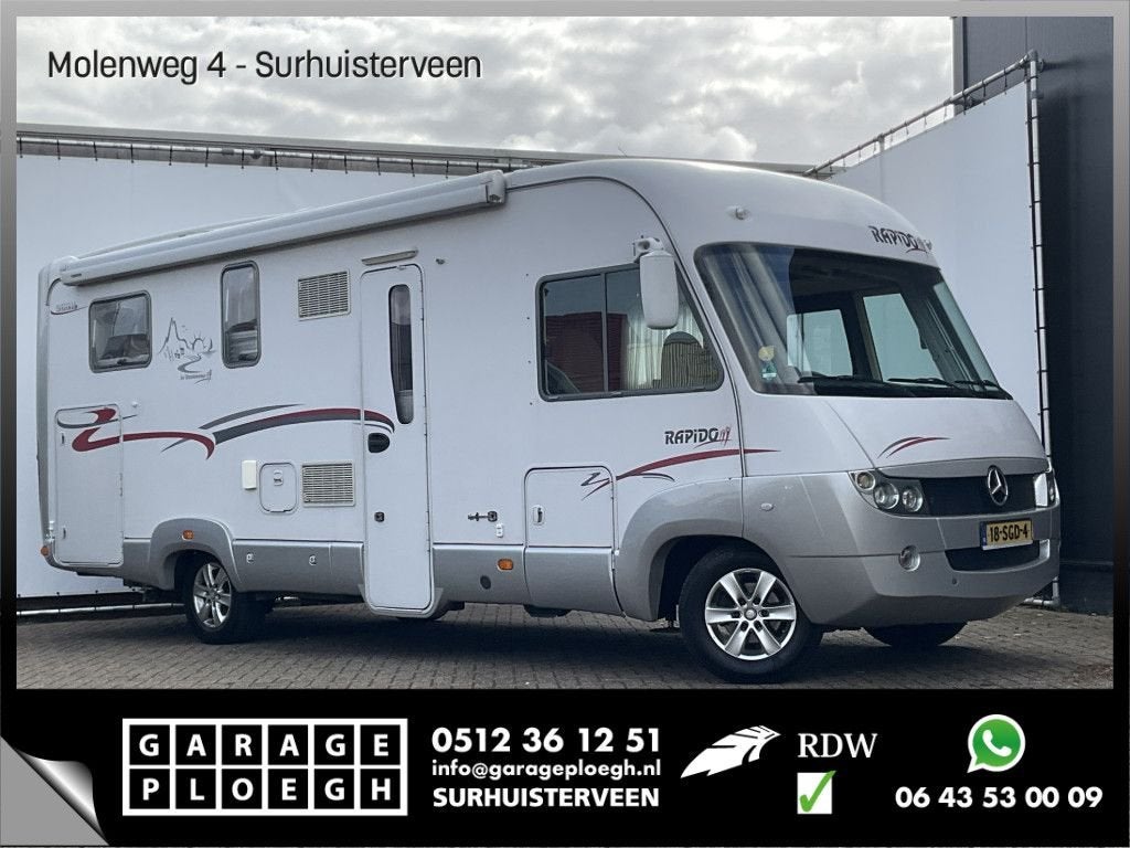 Mercedes-Benz Rapido 906 Enk bed. luchtv. Levelsyst. Trekhaa, Caravanes & Camping, Autobedrijf Ploegh, Entreprise, Mercedes-Benz