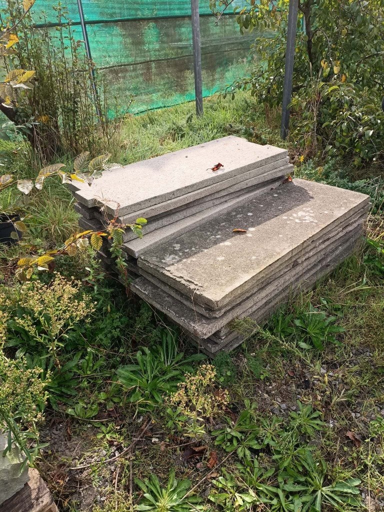betonnen looppaden, Enlèvement, Utilisé