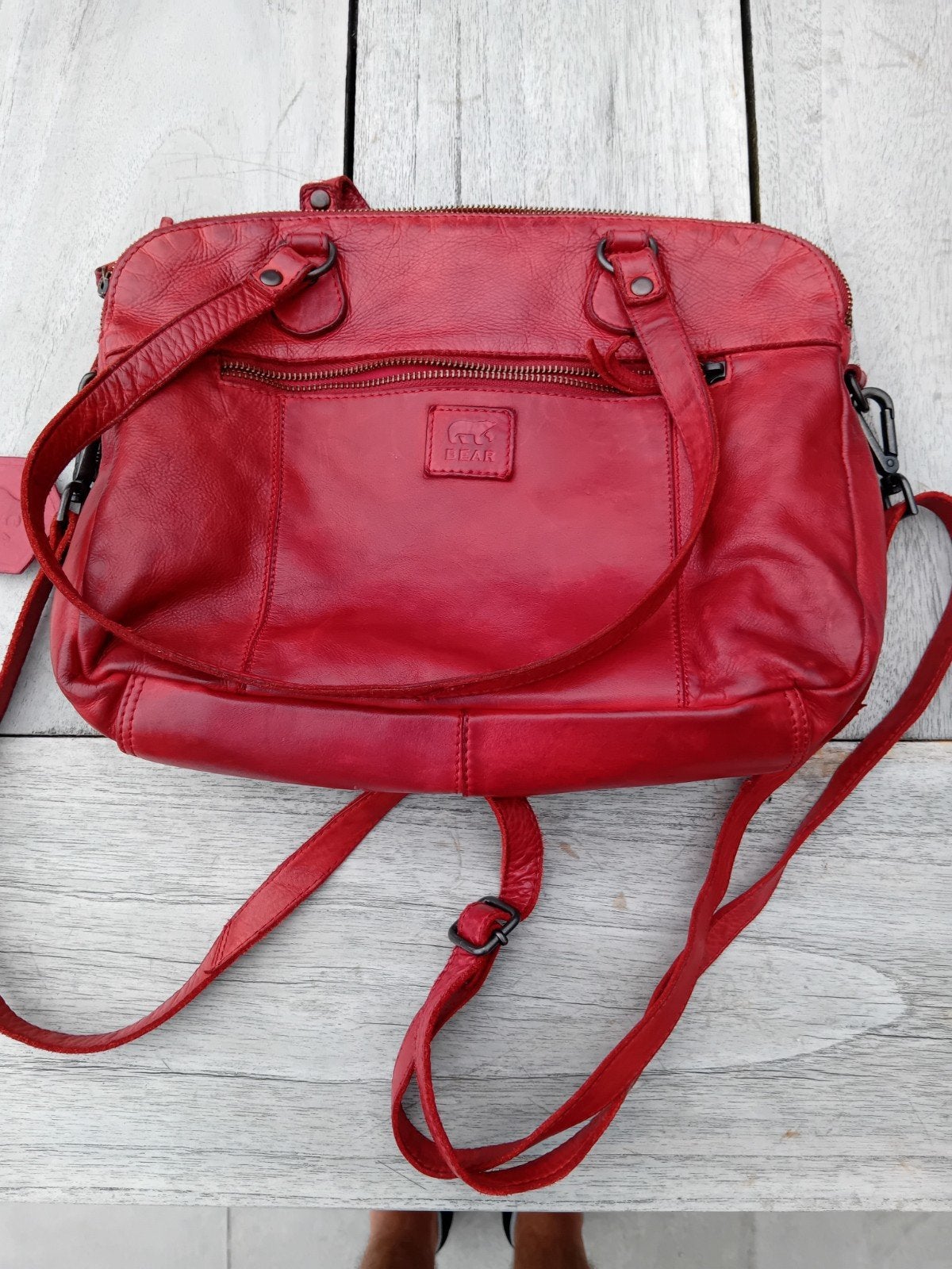 Handtas, Handtassen en Accessoires, Ophalen, Gebruikt, Rood, Handtas