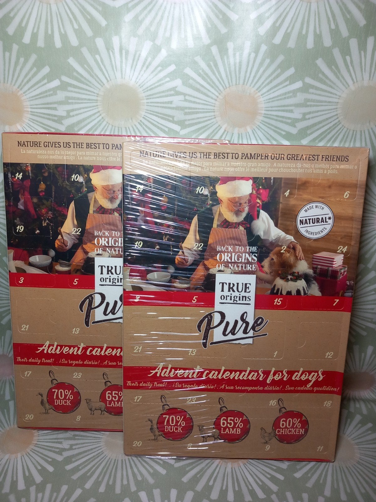 Lot de 2 calendriers de l’Avent pour chiens True Origins Pur, Envoi, Chien