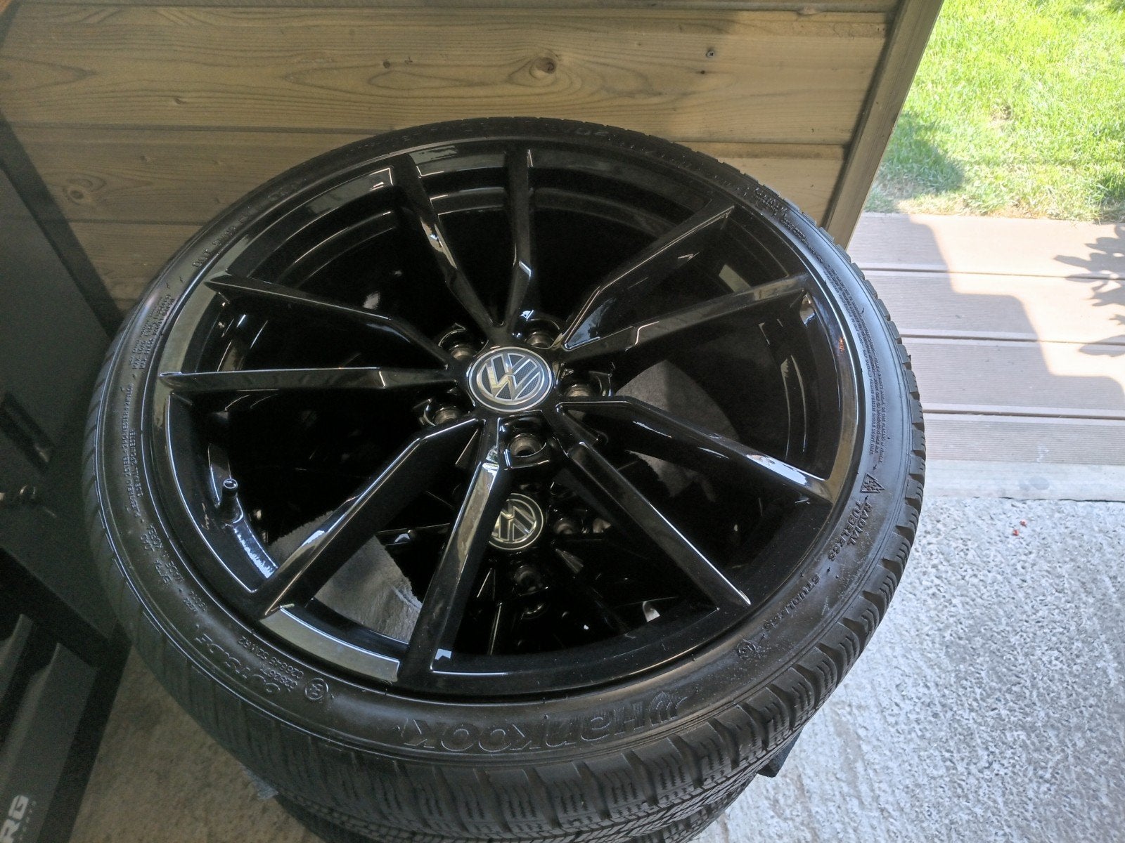originele vw pretoria velgen met winterbanden hankook, Auto-onderdelen, Ophalen, Winterbanden, Velg(en)