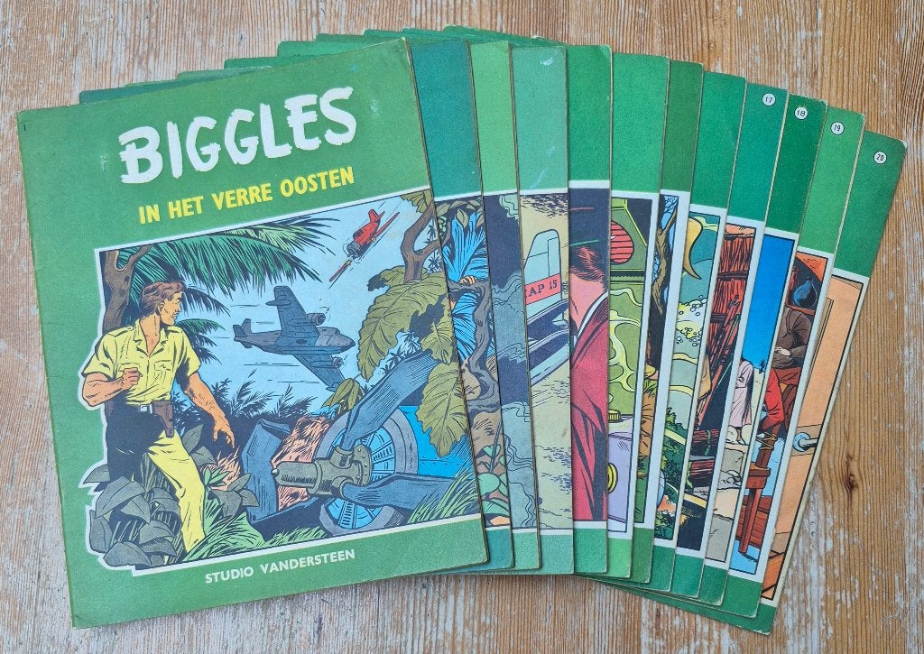 Biggles lot van 12 albums Studio Vandersteen 1965-69, Plusieurs BD, Willy vandersteen, Enlèvement ou Envoi, Utilisé