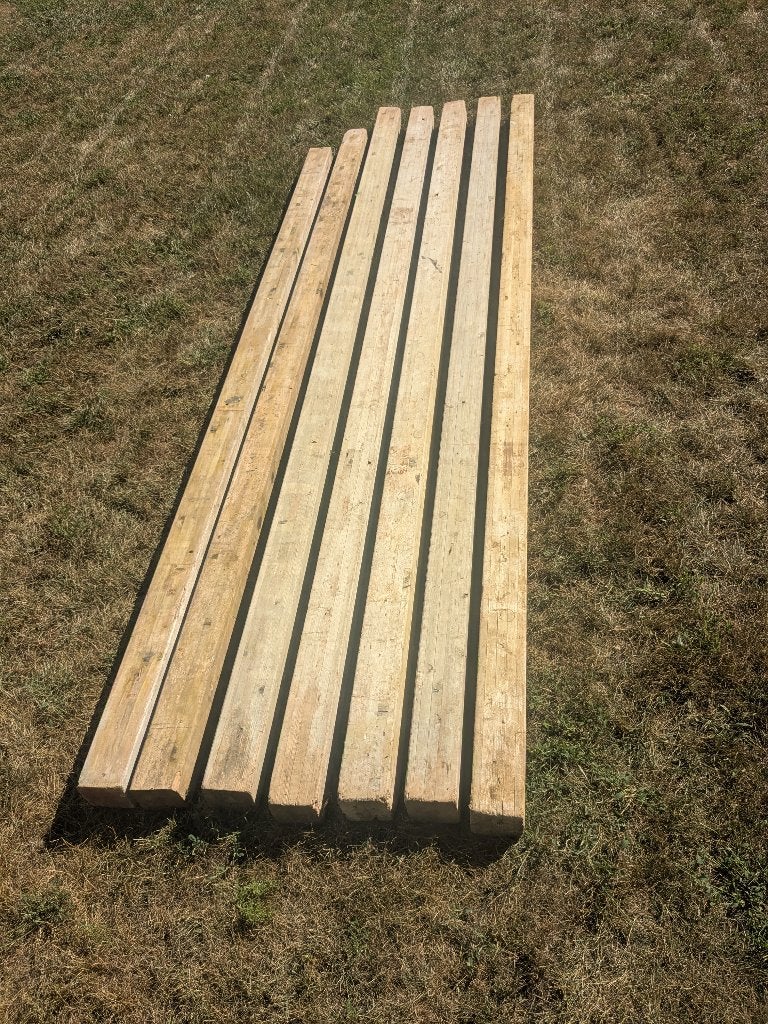 Metsersprofielen hout 9*9cm, Ophalen, Gebruikt, Overige typen, 250 tot 300 cm