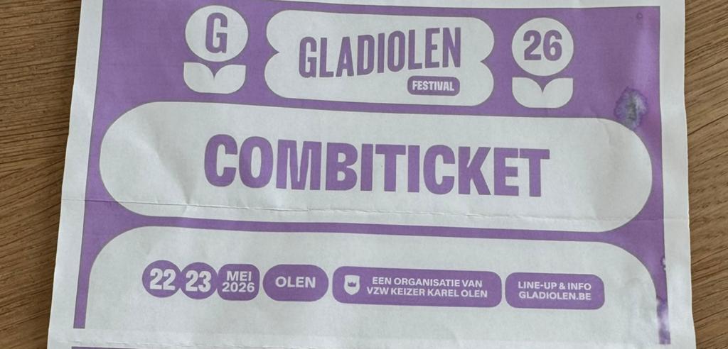Combiticket Gladiolen, Tickets en Kaartjes