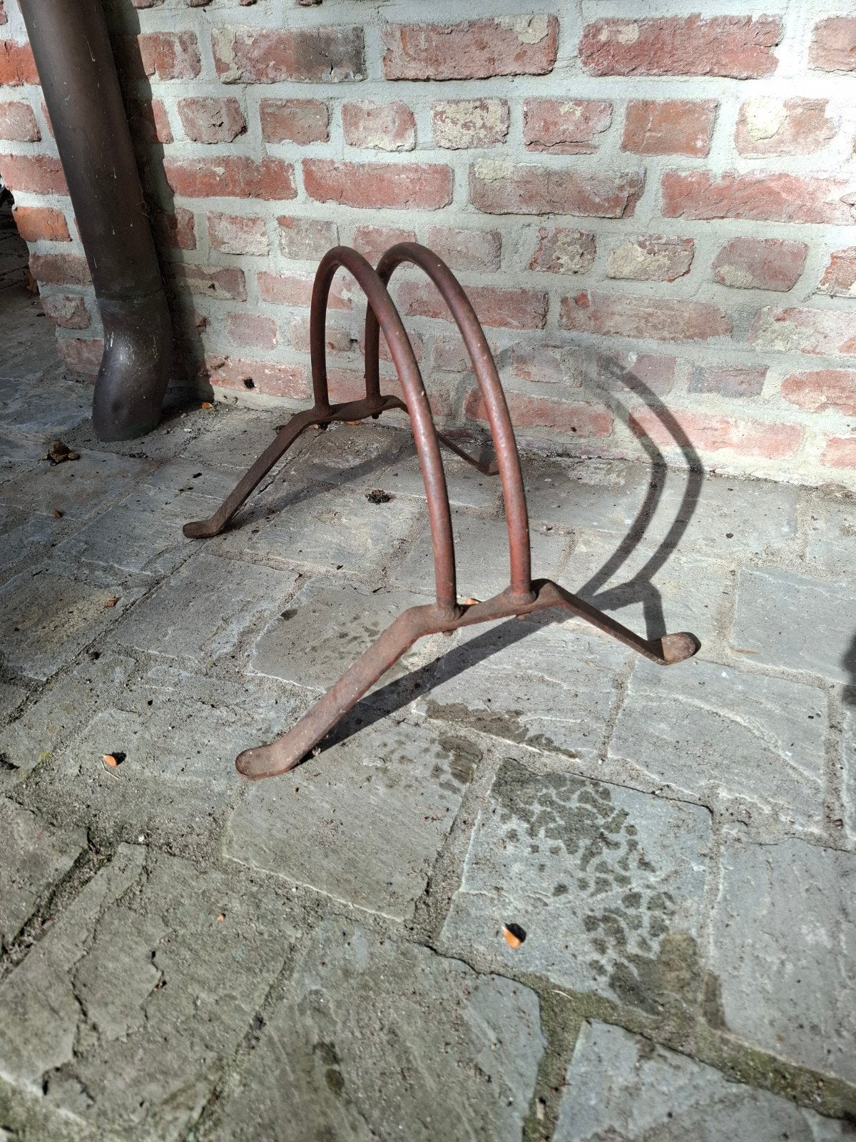 ijzeren fiets staander, Ophalen