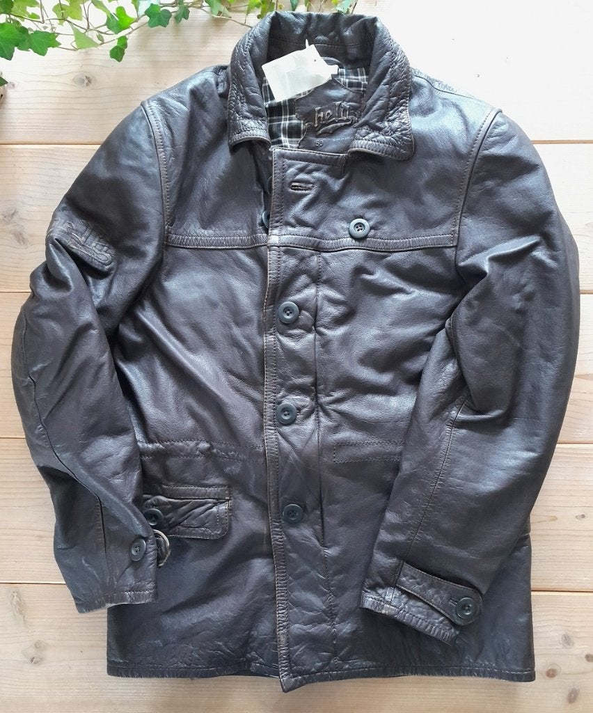 Nieuwe Held Tribute leren retro motorjas - Bruin - Maat 50, Motoren, Nieuw met kaartje, Heren, Jas | leer, Ophalen of Verzenden