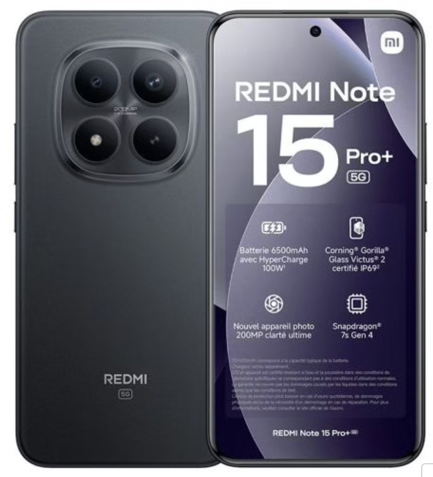 Xiaomi redmi note 15 pro + 5G (256GB), Enlèvement, Neuf, Noir, 256 GB