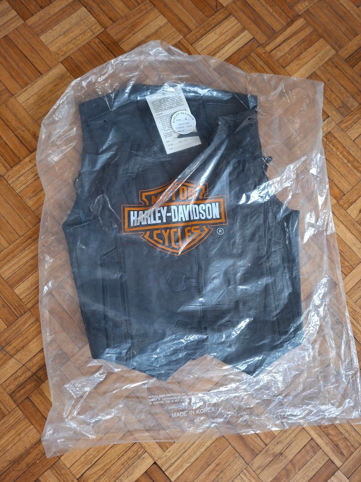 Harley Davidson Leather Apache Motorcycle BIKER Vest, Ophalen