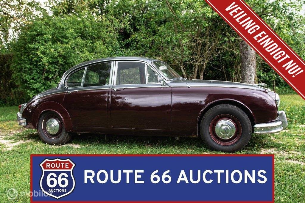 Jaguar Mark 2 3.8 | 1964 | Route 66 Auctions, Auto's, Zwart, Bedrijf, Handgeschakeld, Overige carrosserie