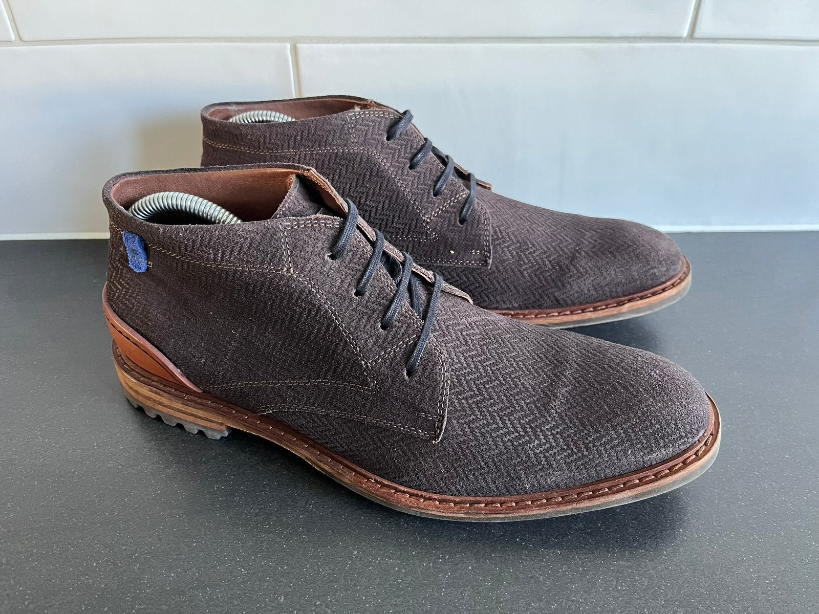 Floris van Bommel herenschoenen maat 7.5 / 41.5 H als nieuw, Vêtements | Hommes, Chaussures, Enlèvement ou Envoi, Comme neuf, Brun