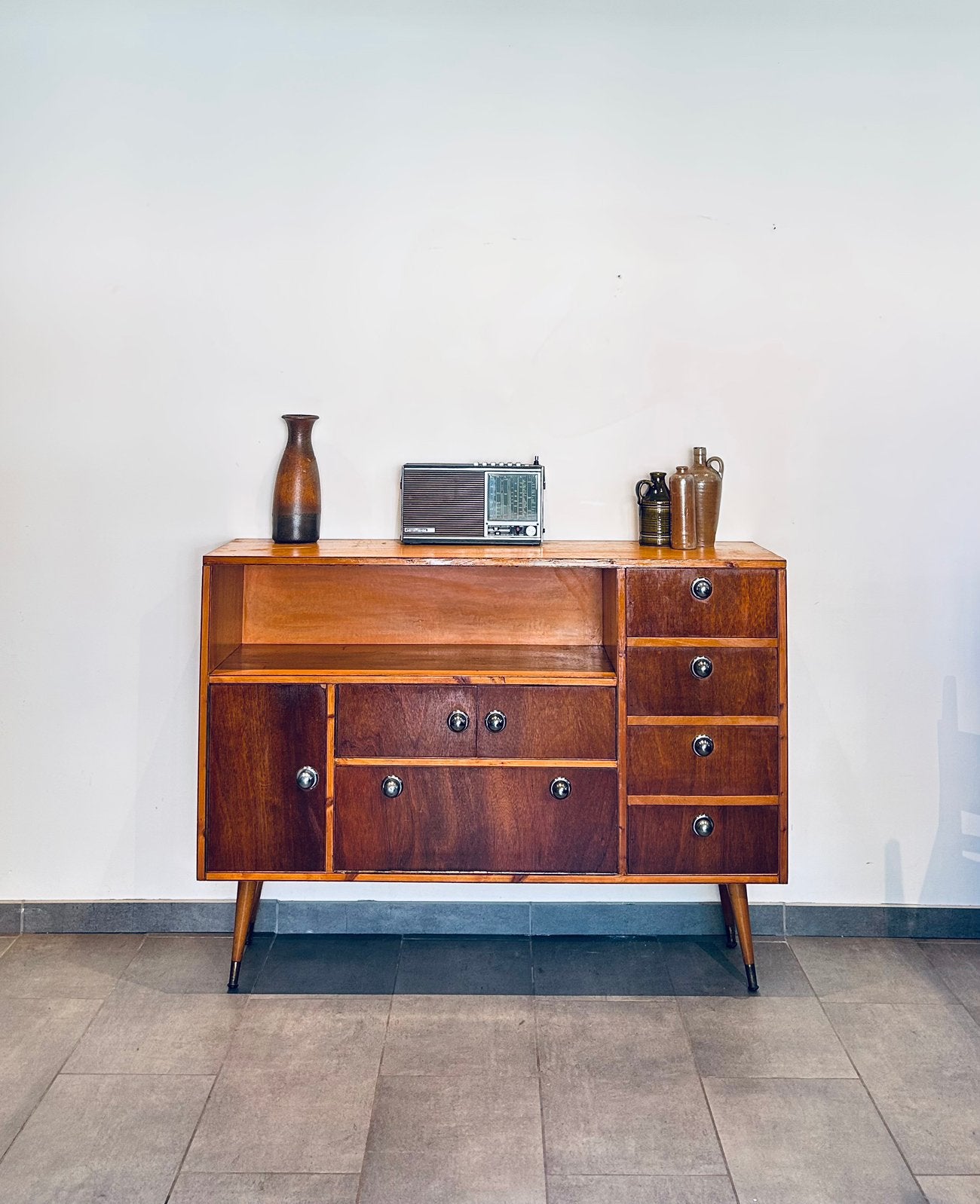 Vintage houten kast, Ophalen, Gebruikt