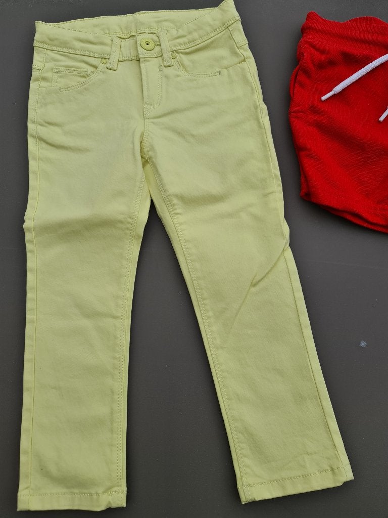 gele broek, bel & bo, 98, Kinderen en Baby's, Kinderkleding | Maat 98, Ophalen, Zo goed als nieuw, Broek