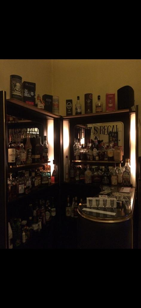 À vendre Bar D’angle Chivas Vintage années 80, Enlèvement, Noir, Verre, Vintage