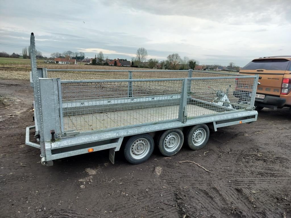 Machinelader/ plateau remorque te huur, Doe-het-zelf en Bouw, Transportwagens, Ophalen of Verzenden