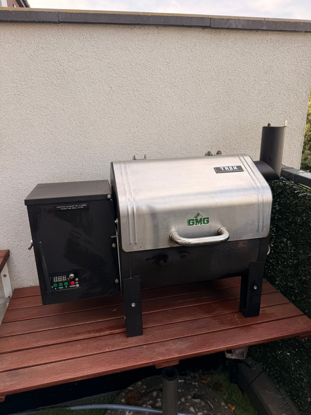 GMG Trek WIFI pellet bbq met pizza insert en cover, Tuin en Terras, Ophalen, Gebruikt