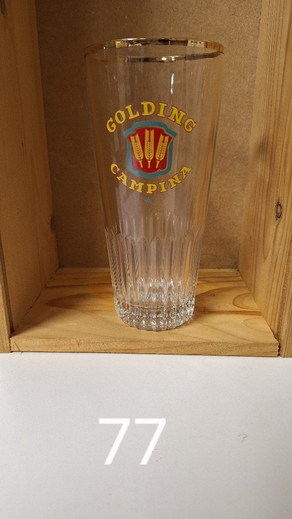 bierglas Campina (nr77), Verzamelen, Biermerken, Ophalen, Gebruikt, Glas of Glazen, Overige merken